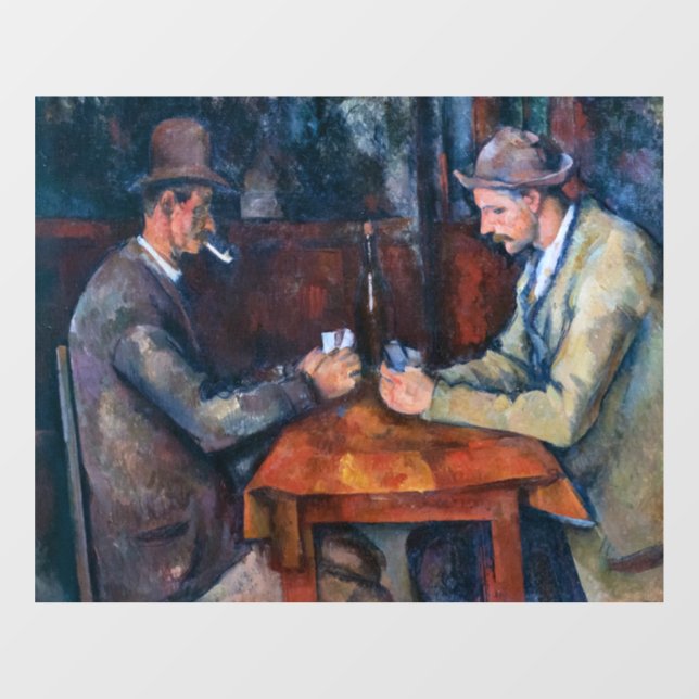 Paul Cezanne - The Card Players Window Cling (Sheet)