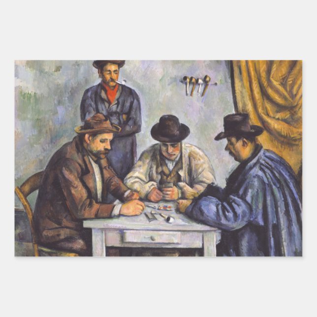 Paul Cezanne - The Card Players Wrapping Paper Sheets (Front)