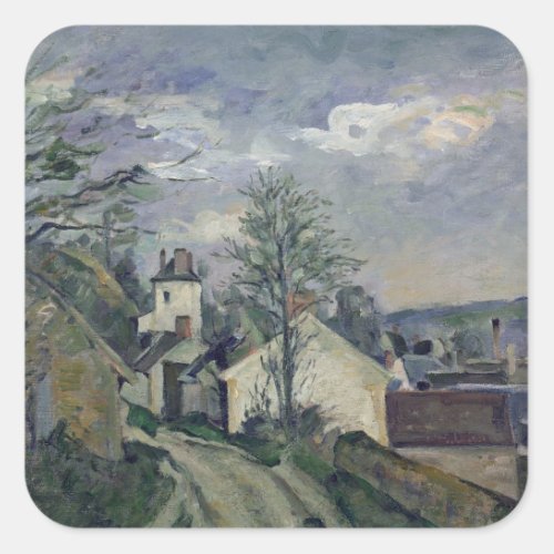 Paul Cezanne  The House of Doctor Gachet  at Auve Square Sticker