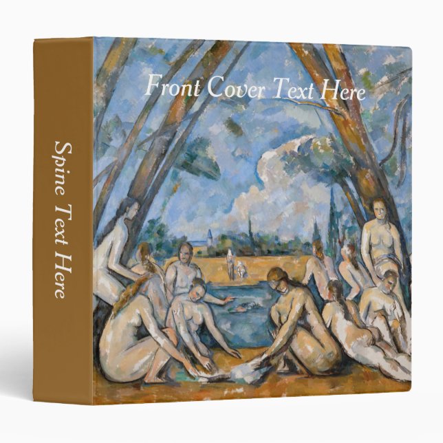 Paul Cezanne - The Large Bathers 3 Ring Binder (Front/Spine)