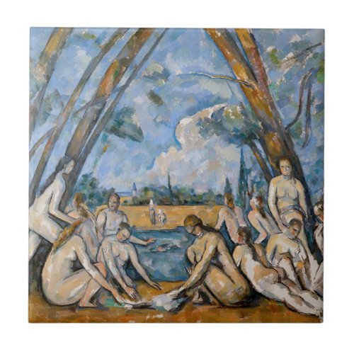 Paul Cezanne _ The Large Bathers Ceramic Tile