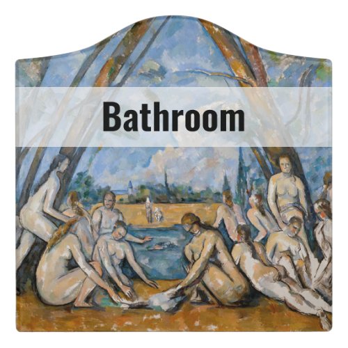 Paul Cezanne _ The Large Bathers Door Sign