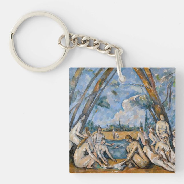 Paul Cezanne - The Large Bathers Keychain (Front)