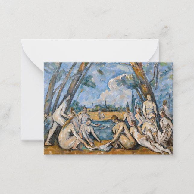 Paul Cezanne - The Large Bathers Note Card (Front)