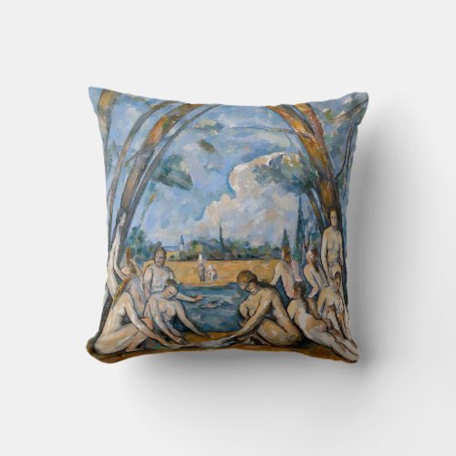 Paul Cezanne _ The Large Bathers Throw Pillow