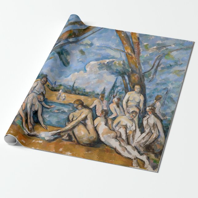 Paul Cezanne - The Large Bathers Wrapping Paper (Unrolled)