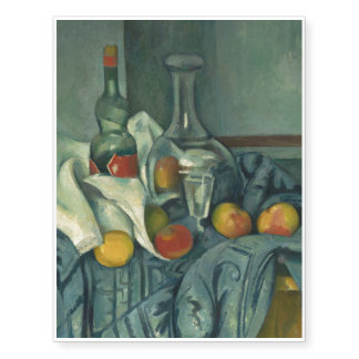 "Paul Cézanne" "The Peppermint Bottle" french art Temporary Tattoos