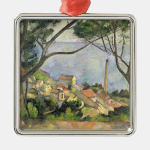 Paul Cezanne   The Sea at l'Estaque, 1878 Metal Ornament