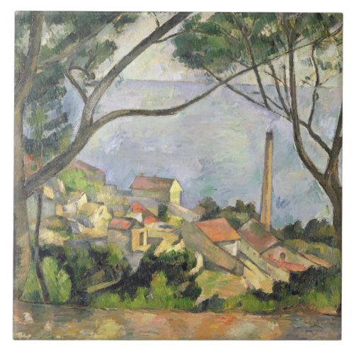 Paul Cezanne  The Sea at lEstaque 1878 Tile