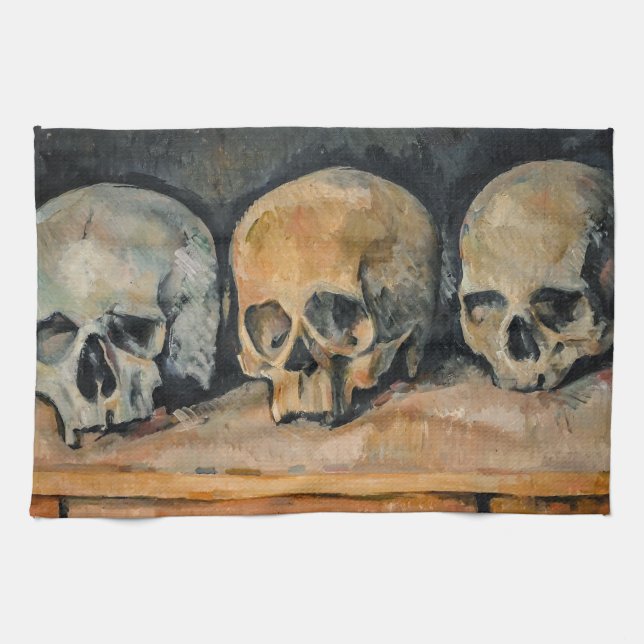 Paul Cezanne - The Three Skull Kitchen Towel (Horizontal)