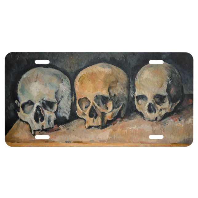 Paul Cezanne - The Three Skull License Plate (Front)