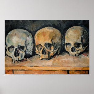 Paul Cezanne - The Three Skull Poster