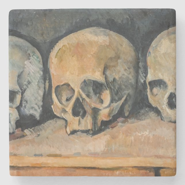 Paul Cezanne - The Three Skull Stone Coaster (Front)