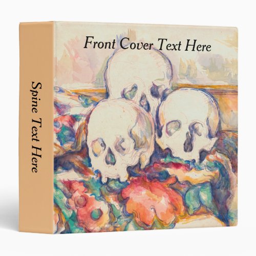 Paul Cezanne _ The Three Skull Watercolor 3 Ring Binder