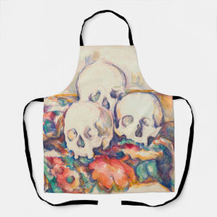 Paul Cezanne - The Three Skull Watercolor Apron