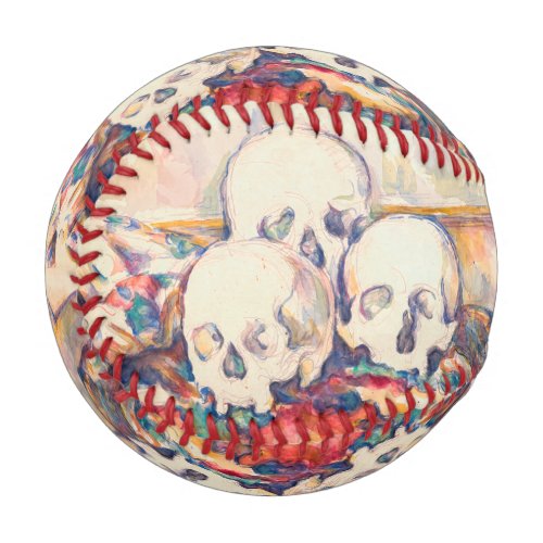 Paul Cezanne _ The Three Skull Watercolor Baseball