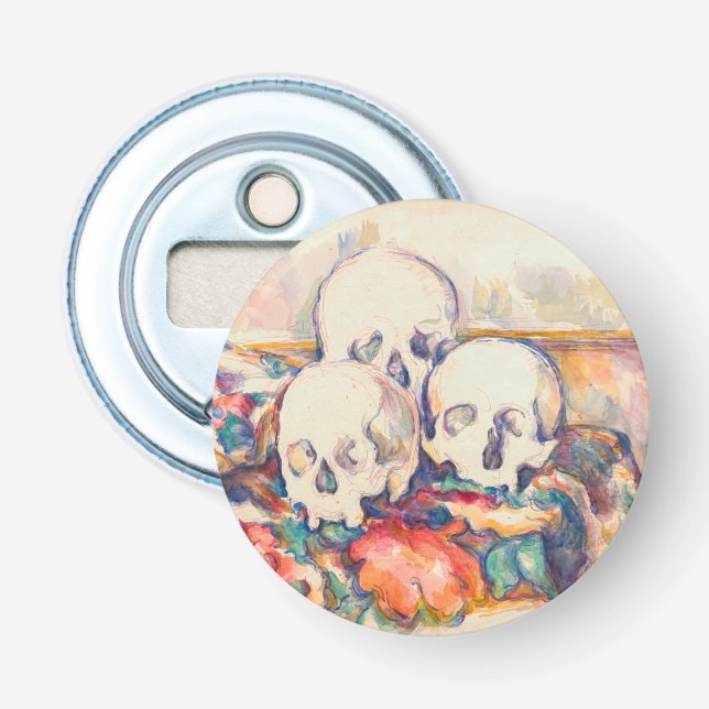 Paul Cezanne - The Three Skull Watercolor Bottle Opener (Front)