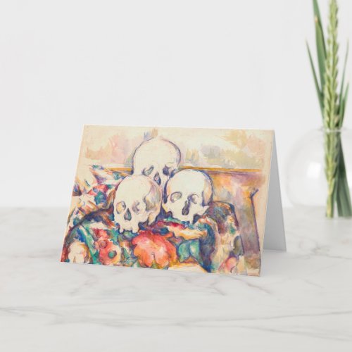 Paul Cezanne _ The Three Skull Watercolor Card