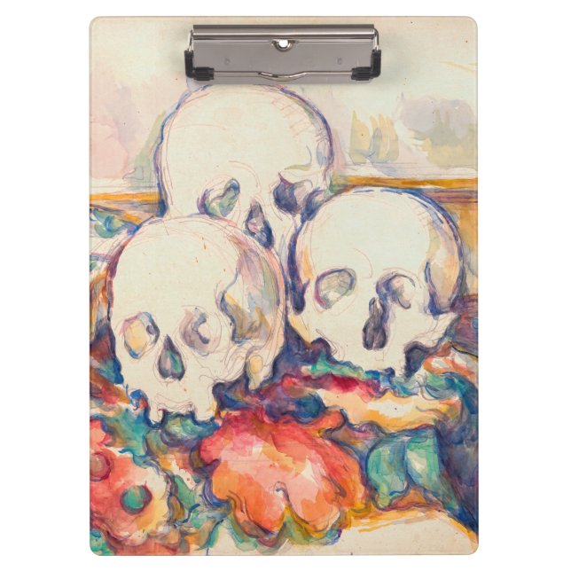 Paul Cezanne - The Three Skull Watercolor Clipboard (Front)