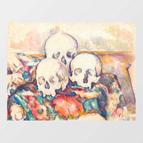 Paul Cezanne _ The Three Skull Watercolor Floor Decals