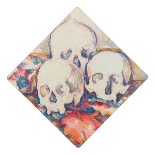 Paul Cezanne _ The Three Skull Watercolor Graduation Cap Topper