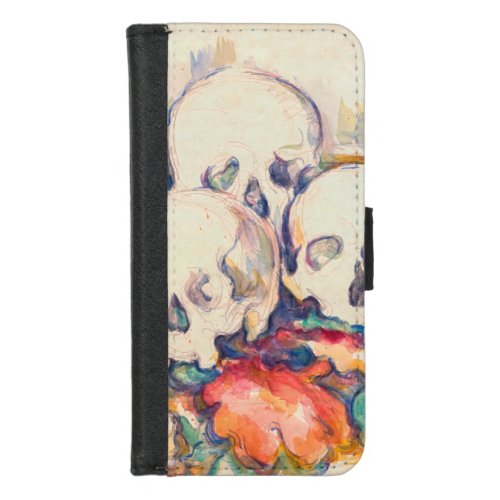 Paul Cezanne _ The Three Skull Watercolor iPhone 87 Wallet Case