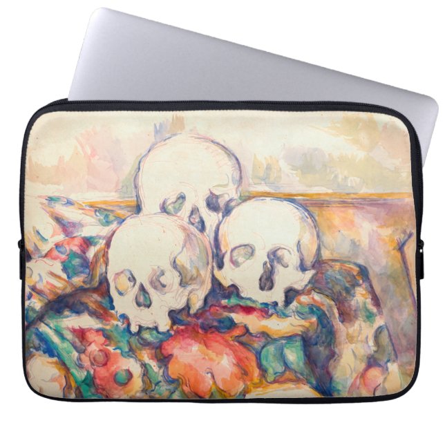 Paul Cezanne - The Three Skull Watercolor Laptop Sleeve (Front)