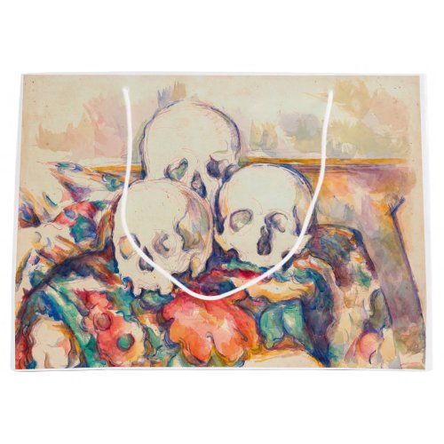 Paul Cezanne _ The Three Skull Watercolor Large Gift Bag