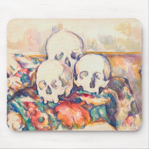 Paul Cezanne _ The Three Skull Watercolor Mouse Pad
