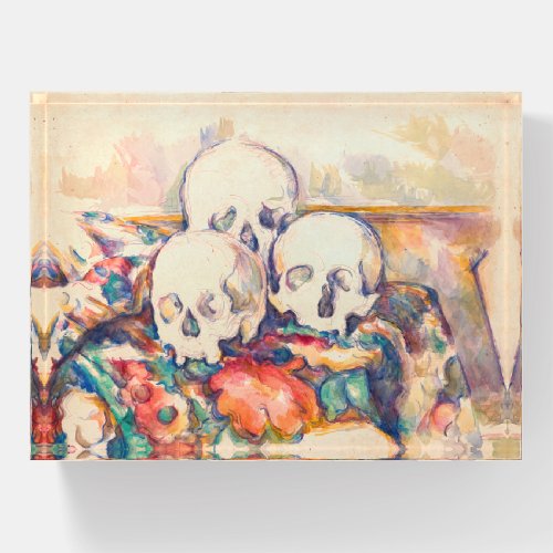 Paul Cezanne _ The Three Skull Watercolor Paperweight