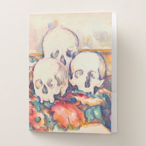 Paul Cezanne _ The Three Skull Watercolor Pocket Folder