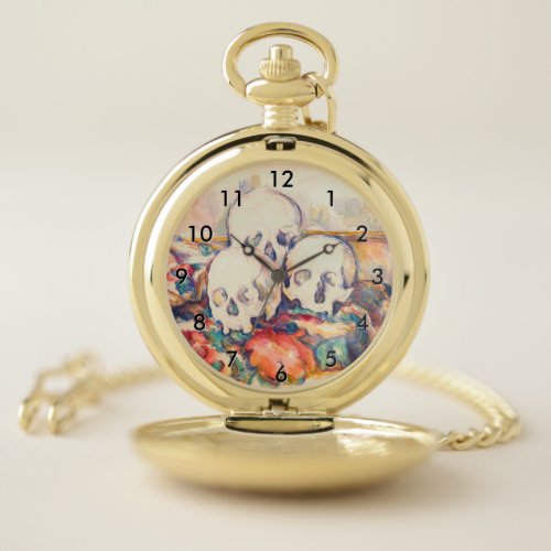 Paul Cezanne _ The Three Skull Watercolor Pocket Watch