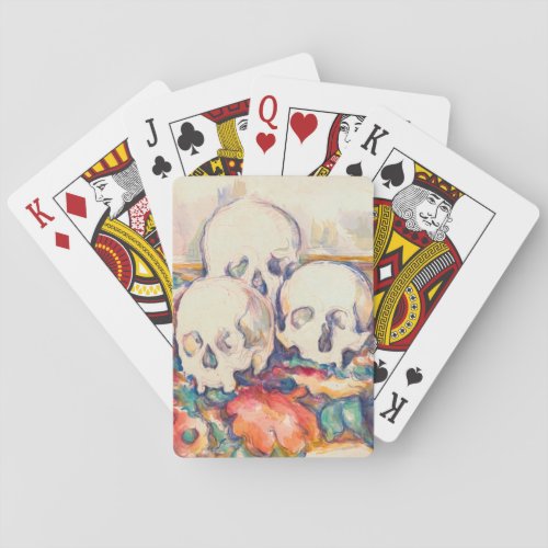 Paul Cezanne _ The Three Skull Watercolor Poker Cards