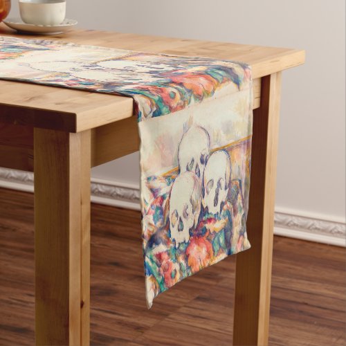 Paul Cezanne _ The Three Skull Watercolor Short Table Runner