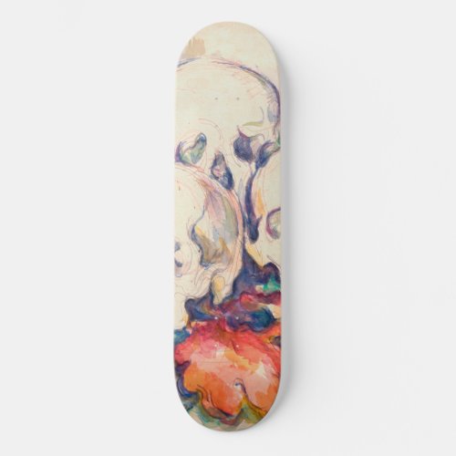 Paul Cezanne _ The Three Skull Watercolor Skateboard