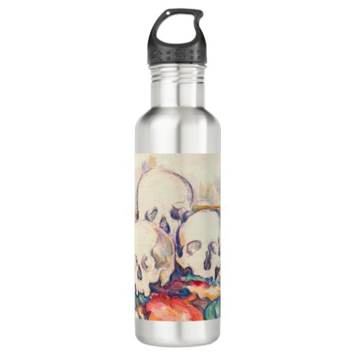 Paul Cezanne _ The Three Skull Watercolor Stainless Steel Water Bottle