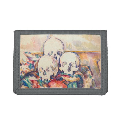 Paul Cezanne _ The Three Skull Watercolor Trifold Wallet