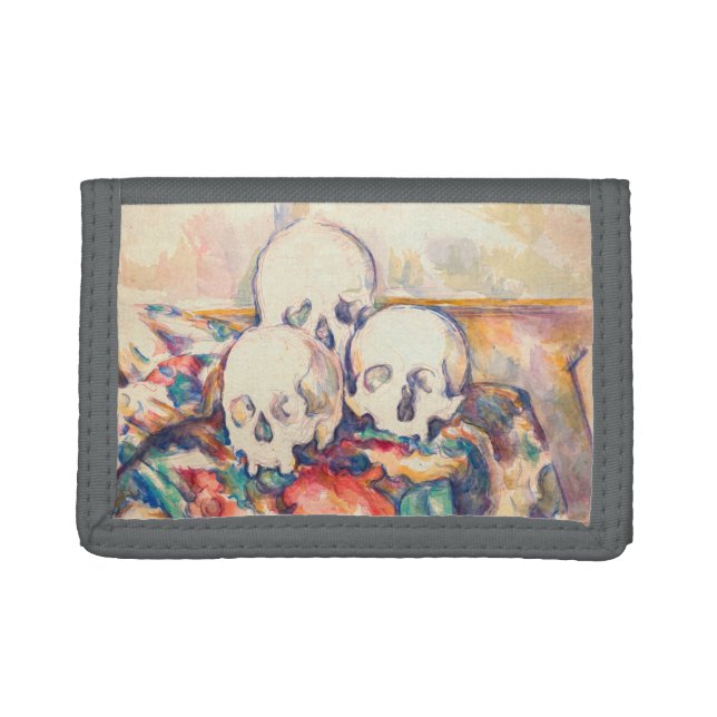 Paul Cezanne - The Three Skull Watercolor Trifold Wallet (Front)