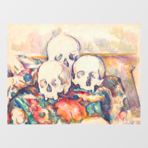 Paul Cezanne _ The Three Skull Watercolor Wall Decal