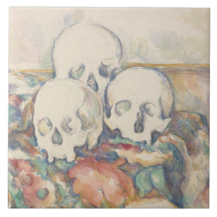 Paul Cezanne - The Three Skulls Ceramic Tile