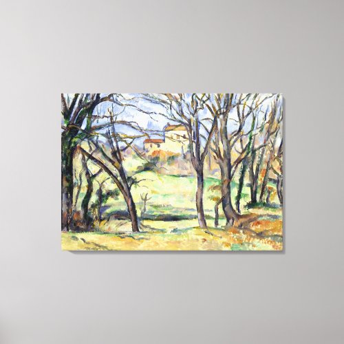 Paul Cezanne Trees Houses Near the Jas de Bouffan Canvas Print