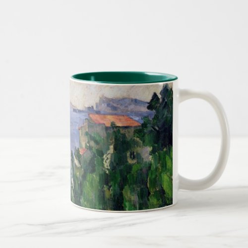 Paul Cezanne  View of Mount Marseilleveyre and th Two_Tone Coffee Mug
