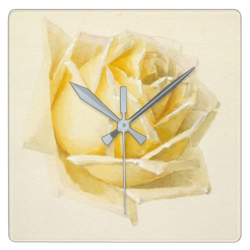 Paul De Longpre - Study Of A Rose Square Wall Clock