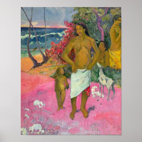 Paul Gauguin  A Walk by the Sea 1902 Poster