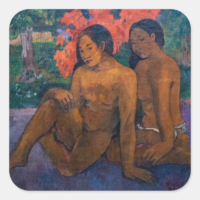 Paul Gauguin - And the Gold of Their Bodies Square Sticker (Front)