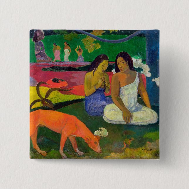 Paul Gauguin | Arearea , 1892 Pinback Button (Front)