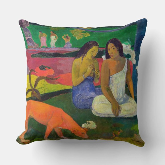 Paul Gauguin | Arearea (The Red Dog), 1892 Throw Pillow (Front)