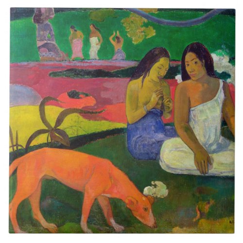 Paul Gauguin  Arearea The Red Dog 1892 Tile