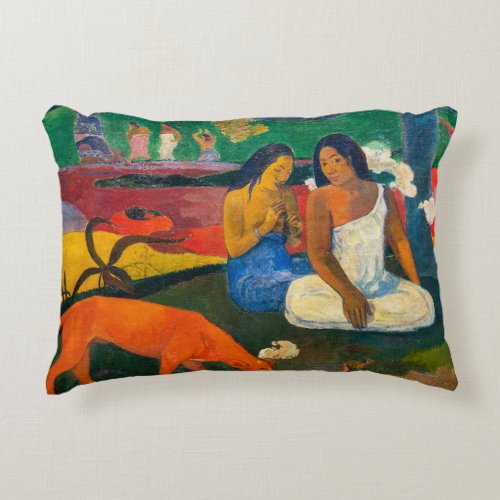 Paul Gauguin _ Arearea  The Red Dog Accent Pillow