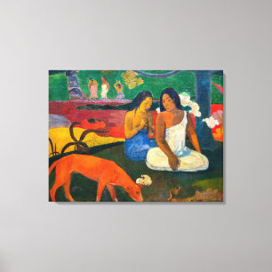 Paul Gauguin - Arearea / The Red Dog Canvas Print